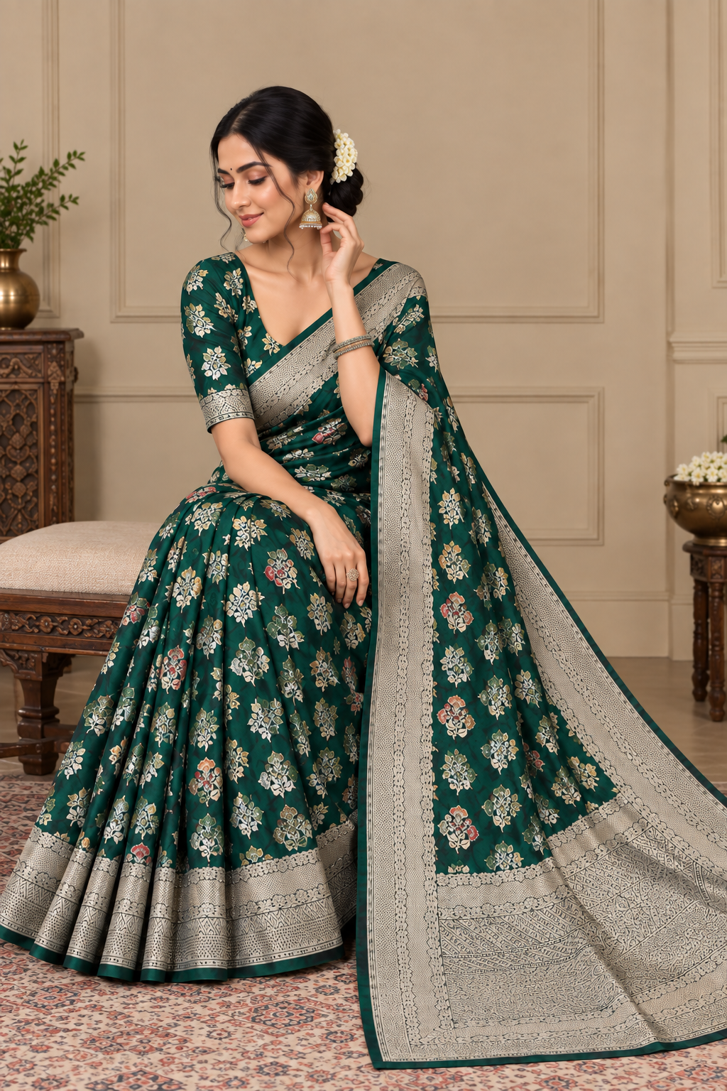 Muga Silk Saree thumbnail 4