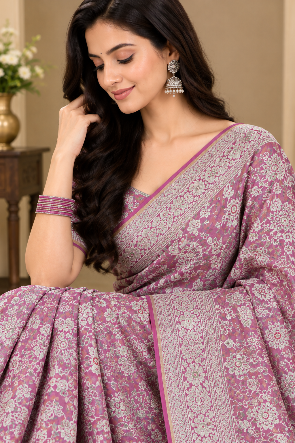 Pastel Designer Saree thumbnail 3