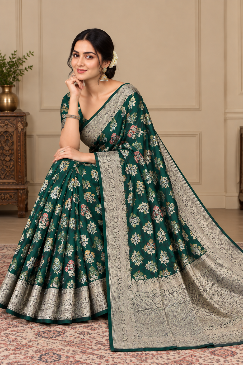 Muga Silk Saree thumbnail 3