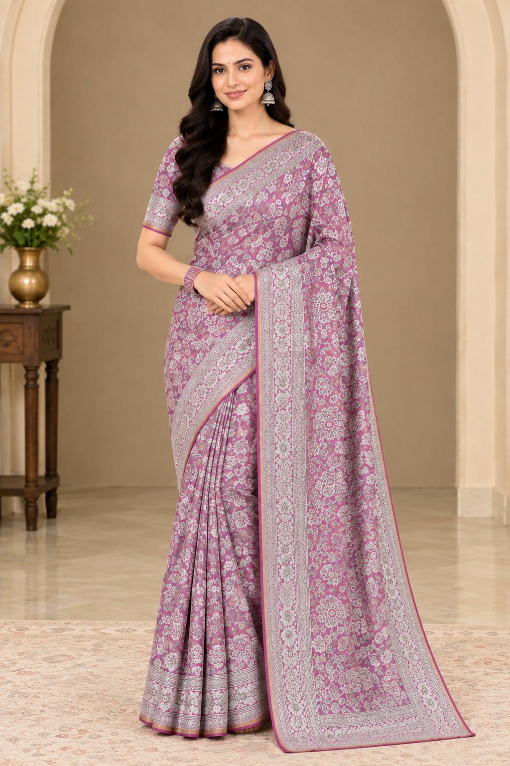 Pastel Designer Saree thumbnail 4